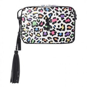 Yves Saint Laurent YSL Leopard Camera Bag Grain De Poudre Multicolor Crossbody